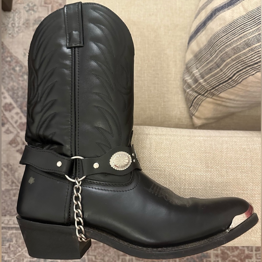 Laredo Mens Tallahassee Pointed Toe Casual Boots Mid Calf - Black Size 10M